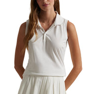 RLX Ralph Lauren Women's Sleeveless Tour Performance Polo Shirt - White