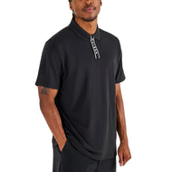 Malbon Block Placket Golf Polo Shirt - Black