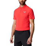 Castore Club Classic Polo Golf Shirt - Poppy Red