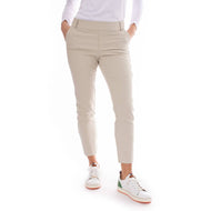 Golftini Women's Stretch Ankle Golf Pants - Khaki/White
