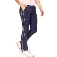 Golftini Women's Stretch Ankle Golf Pants - Navy/Rose Pink
