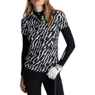 J.Lindeberg 女式 Tour Tech 印花高尔夫 Polo 衫 - 橡木月光