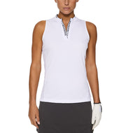 J.Lindeberg Women's Leya Sleeveless Golf Shirt - White