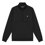 Lyle&Scott Half Zip Windjammer高尔夫中心 - 喷气黑色