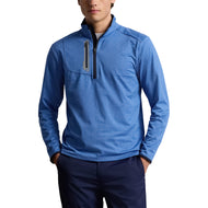 RLX Ralph Lauren Driver Stretch Jersey Golf Pullover - Dockside Blue Heather