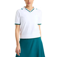 Rohnisch Women's Swing Knitted Golf Polo Shirt - White