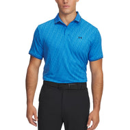 Under Armour Drive Sport Jacquard Golf Polo衬衫 - 蓝色Atlantis/Midnight Navy
