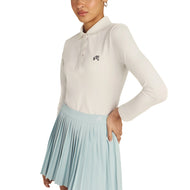 Malbon Women's Venus Long Sleeve Golf Polo Shirt - White