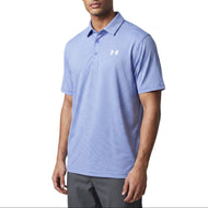 Under Armour Playoff Stripe Golf Polo Shirt - Blue/White