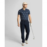Lyle & Scott Micro Club Printed Golf Polo Shirt - Condor Blue