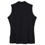 跨女子安德里亚无袖马球高尔夫衬衫 - 黑色