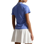 RLX Ralph Lauren 女式 Active Cable 1/4 拉链高尔夫 Polo 衫 - 蓝色雾/陶瓷