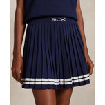 RLX Ralph Lauren Women's Knit Pleated Golf Skort - Refined Navy/White