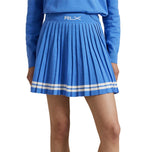 RLX Ralph Lauren Women's Knit Pleated Golf Skort - Summer Blue/White