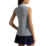 RLX Ralph Lauren Women's Printed Airflow Sleeveless Polo Shirt - Cold Spring/Navy Stripe