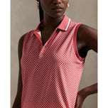 RLX Ralph Lauren Women's Printed Airflow Sleeveless Polo Shirt - Red Sky Summer Stars