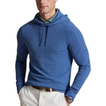 RLX Ralph Lauren 性能华夫格针织高尔夫连帽衫 - 雾蓝色希瑟