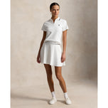 RLX Ralph Lauren 女式弹力主动缆绳拉链高尔夫 Polo 衫 - 陶瓷白/精致海军蓝多色（副本）