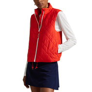 RLX Ralph Lauren Women's Quilted Hybrid Vest - Bright Poppy