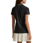 RLX RALPH LAUREN女子印花轻量级气流高尔夫衬衫 -  polo黑色圆点