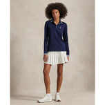 RLX Ralph Lauren Women's Tour Pique Long Sleeve Polo Shirt - Refined Navy/Sutton Blue/Ceramic White