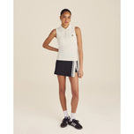 Malbon 女式 Claudia 无袖高尔夫 Polo 衫 - 白色