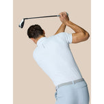 Castore Pinnacle Enginesered针织小马球高尔夫衬衫 - 白/午夜海军