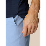 Castore Pinnacle LVS工程编织小马球高尔夫衬衫 - 午夜海军/白色