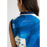 Rohnisch Women's Deni Sleeveless Golf Polo Shirt - Blue Aquarelle