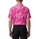 Eastside Golf Snap Placket Houndstooth Polo Shirt - Fuschia