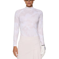 J.Lindeberg妇女Ella印刷压缩高尔夫衬衫 - 经纱灰丁香