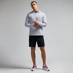 g/前刷后卫高尔夫连帽衫 - 浅灰色混合物