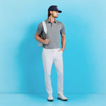 G/Fore Melange Ice Nylon Golf Polo Shirt - Charcoal Melange