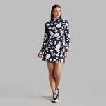 G/Fore女性模糊的花卉印刷技术泽西高尔夫球运动员 - 玛瑙