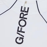 G/Fore 女式撞色丝质科技尼龙 1/4 拉链高尔夫套头衫 - 雪色