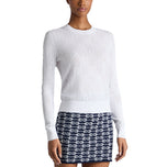 G/Fore Women's Pointle G Crewneck高尔夫毛衣 - 雪