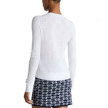 G/Fore Women's Pointle G Crewneck高尔夫毛衣 - 雪