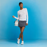 G/Fore Women's Pointle G Crewneck高尔夫毛衣 - 雪