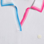 G/Fore 女式罗纹针织高尔夫 Polo 衫 - 雪色