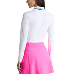 G/Fore Women's Silky Tech Nylon Long Sleeve Golf Polo Shirt - Snow