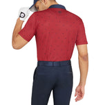 Galvin Green Marley Breathable Golf Polo Shirt - Red/Navy