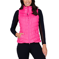 IBKUL 女式纯色高尔夫背心 - 亮粉色