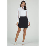 IBKUL 女式直筒 17.5 英寸高尔夫裙裤 - 黑色