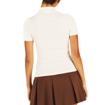 Malbon 女式 Isabella 小高领高尔夫衬衫 - 帆布