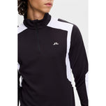 J.Lindeberg Lukas Quarter Zip Golf Mid-Layer - Black