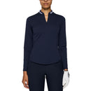 J.Lindeberg Women&#39;s Harper Quarter Zip Mid Layer - JL Navy