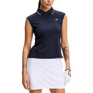 J.Lindeberg Women's Lei Sleeveless Golf Polo Shirt - JL Navy