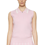 J.Lindeberg Women's Ramona Sleeveless Knitted Golf Polo Shirt - Nosegrey