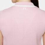 J.Lindeberg Women's Ramona Sleeveless Knitted Golf Polo Shirt - Nosegrey