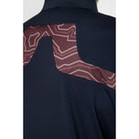 J.Lindeberg KV印刷高尔夫球polo衬衫-JL海军